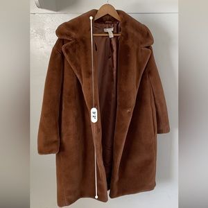 H&M Brown Woman’s Medium Faux Fur Coat